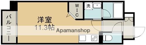 MARLE神水(ワンルーム/4階)の間取り写真