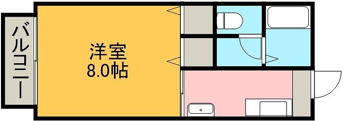 ファレノ(1K/1階)の間取り写真