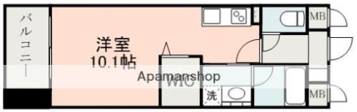 ロザリアン紺屋町(ワンルーム/8階)の間取り写真