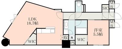 ザ・熊本ガーデンズ(1LDK/9階)の間取り写真