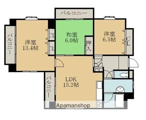 コートハウス21(3LDK/2階)の間取り写真