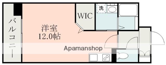 NS平成(ワンルーム/6階)の間取り写真