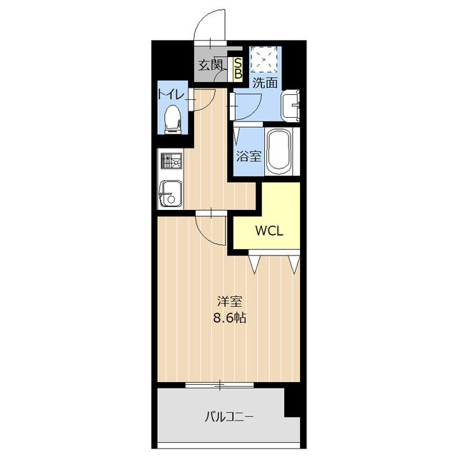 FENNEL(1K/6階)の間取り写真