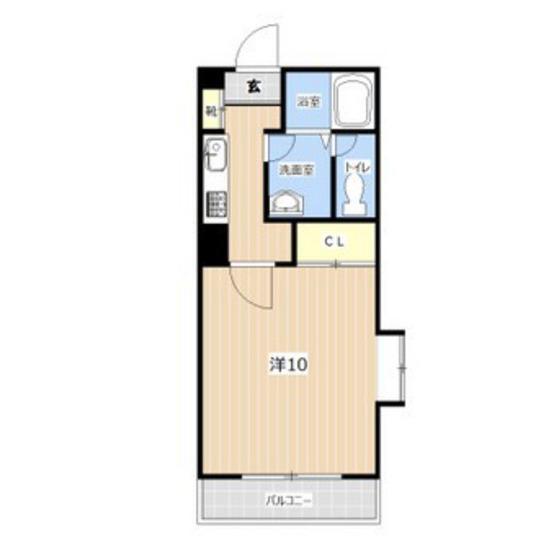 ヴェルデ6(1K/7階)の間取り写真