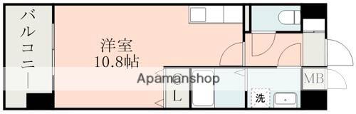 ALCAZABA(ワンルーム/10階)の間取り写真