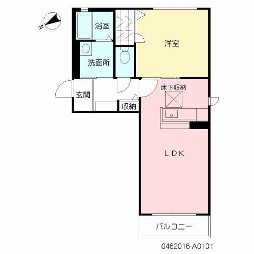 グリーン8(1LDK/1階)の間取り写真