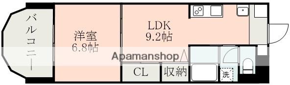 DO水前寺(1LDK/9階)の間取り写真