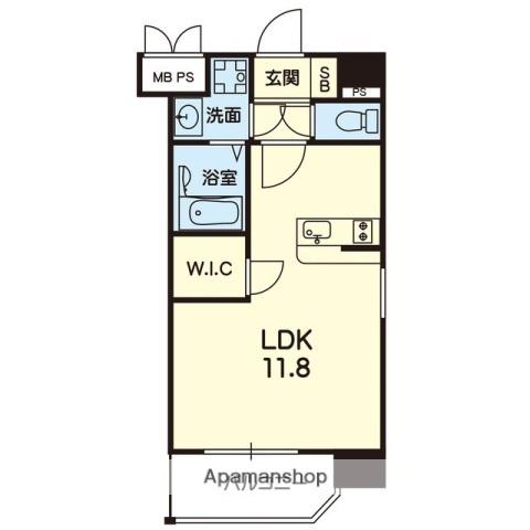 SKY COMFORT(ワンルーム/4階)の間取り写真