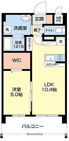 ファミーユ・エリタージュ(1LDK/1階)の間取り写真