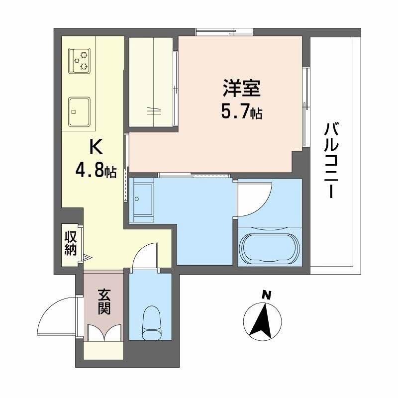 MAISON DE ASHLEY(1K/1階)の間取り写真