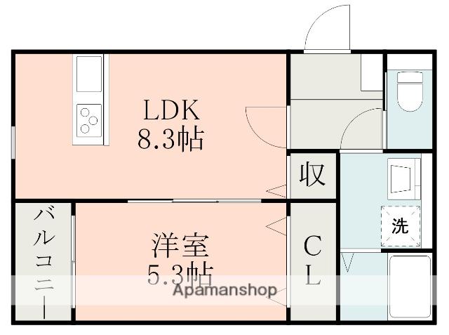 SUNMARK 京町本丁(1LDK/1階)の間取り写真