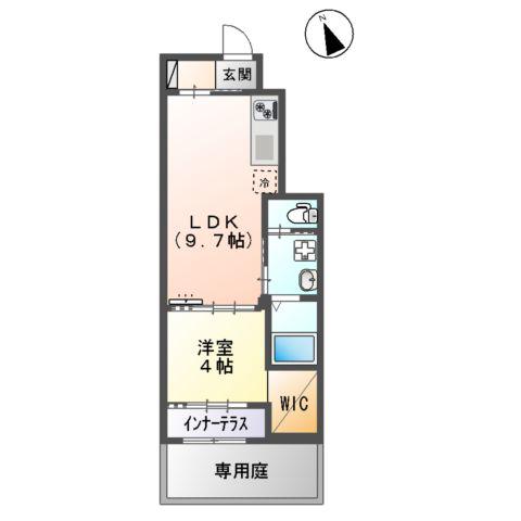 MAISON DE CHOU CHOU(1LDK/1階)の間取り写真