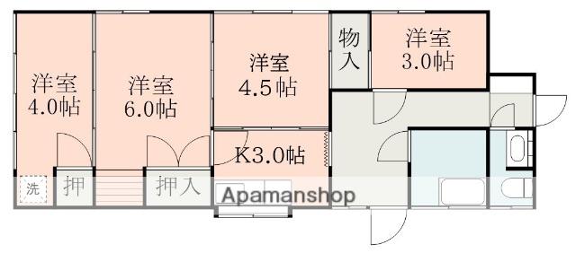 豊肥本線 平成駅 徒歩37分 1階建 築53年(4K)の間取り写真