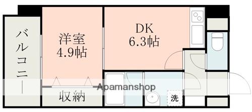 サムティ熊本駅南(1DK/2階)の間取り写真