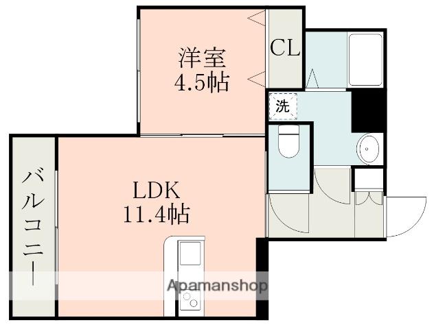 ポストワン春日南(1LDK/3階)の間取り写真