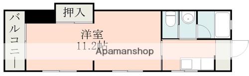 コーポリバーサイド(1K/3階)の間取り写真