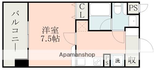 レジディア熊本辛島(1K/14階)の間取り写真