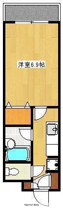 コート新屋敷(1K/3階)の間取り写真