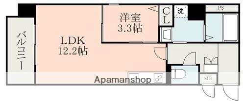 S-FORT熊本慶徳(1LDK/2階)の間取り写真