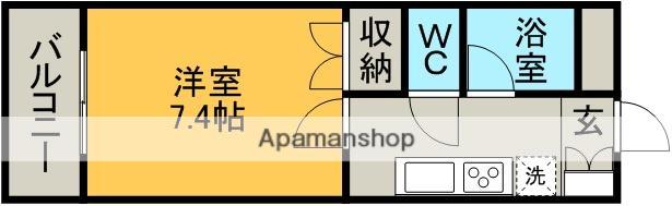 京町マンション(1K/3階)の間取り写真