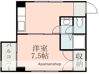 松本ビル(1K/3階)の間取り写真