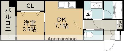 グランフェリーチェ並木坂(1DK/4階)の間取り写真