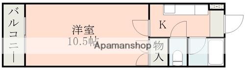 カレッジコーポK(1K/2階)の間取り写真