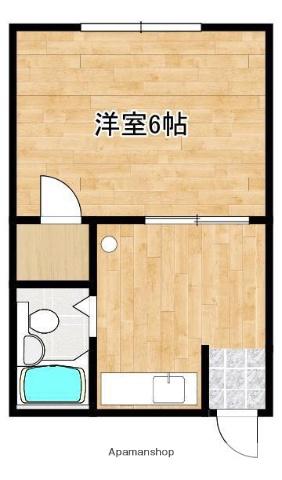 ラピタ大江(1K/2階)の間取り写真