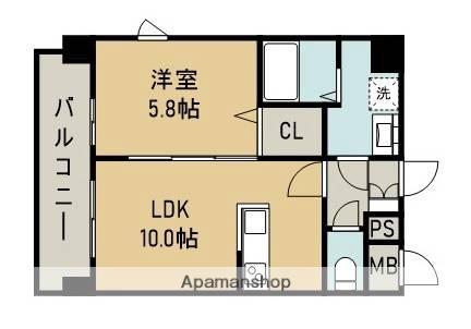 グランフィオーレ高平(1LDK/8階)の間取り写真