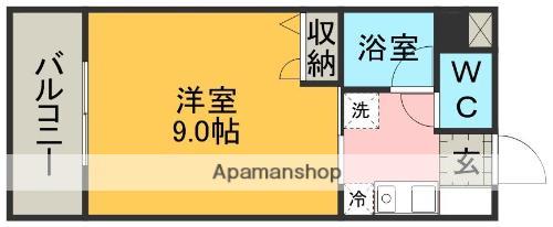 エスペランサⅡ(1K/2階)の間取り写真