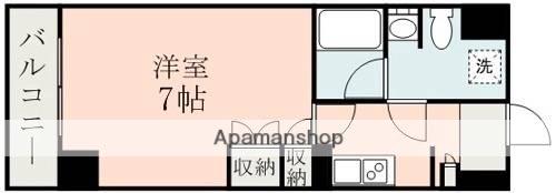 FLAT 熊本(1K/6階)の間取り写真