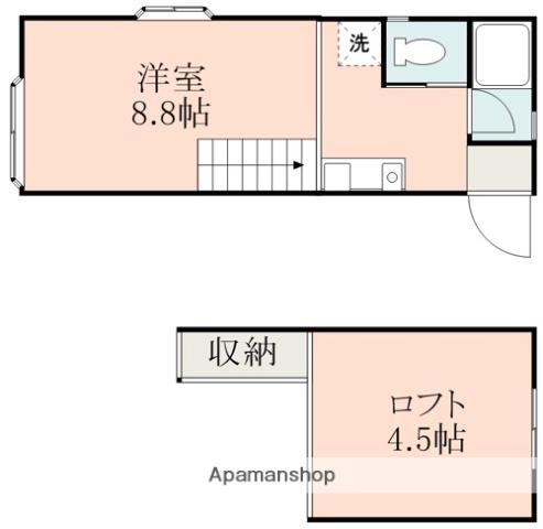 NICE尾ノ上 A-(ワンルーム/2階)の間取り写真
