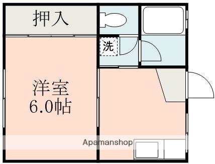 生田ガーデンハイツ(1K/2階)の間取り写真