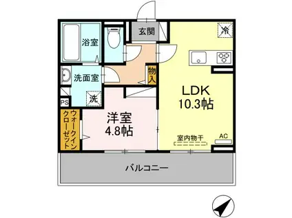 なのはな(1LDK/3階)の間取り写真