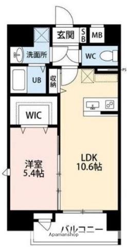 LA VIE CLAIRE TUBOI(1LDK/10階)の間取り写真