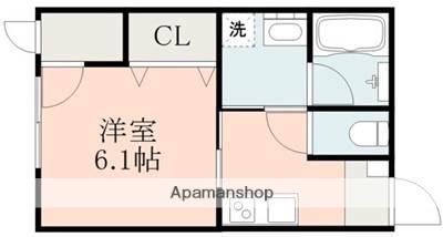 ラ・ポルテ光の森北Ⅴ(1K/1階)の間取り写真