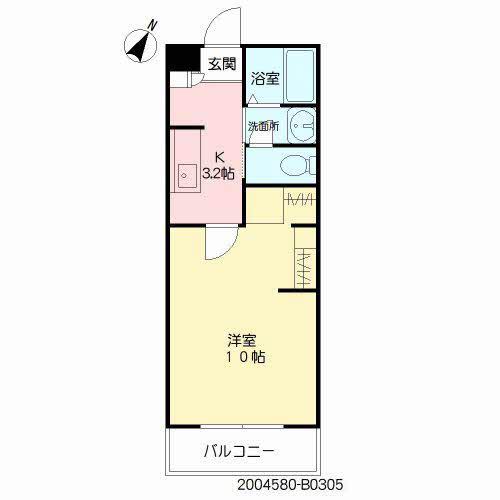 グランピア水上(1K/3階)の間取り写真