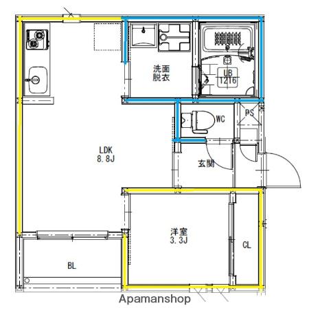 REGALEST楠(1LDK/2階)の間取り写真