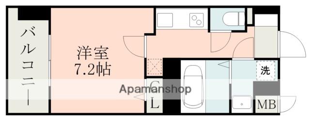 レクシア フラッツ水前寺(1K/7階)の間取り写真
