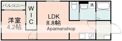 CASAGARDEN戸島(1LDK/2階)の間取り写真