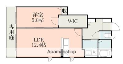 RIZELL A(1LDK/1階)の間取り写真