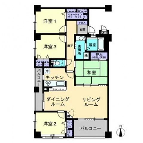 コアマンションネクステージ平成さくら通(4LDK/4階)の間取り写真