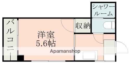 OAK広町(1K/2階)の間取り写真