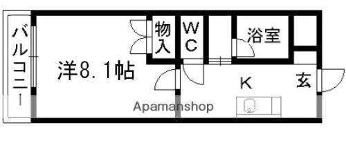 マーカス東海(1K/5階)の間取り写真