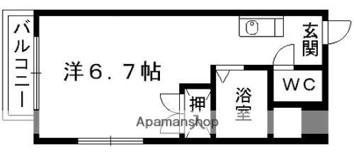 マーカス天神(ワンルーム/5階)の間取り写真