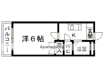 生田ハイツ(1K/2階)の間取り写真