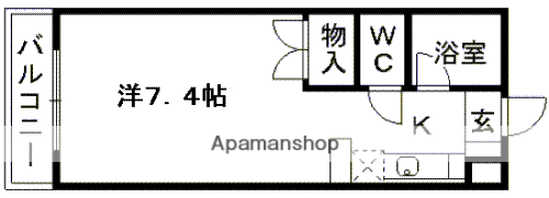 アーバンシティ21(ワンルーム/3階)の間取り写真