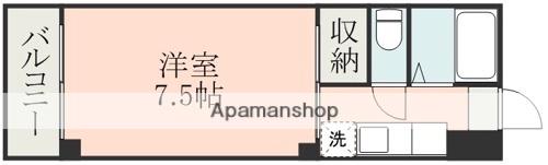 麻生嶋第2ハイツ(1K/5階)の間取り写真