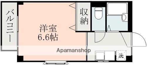 T・ハイツ黒髪(1K/1階)の間取り写真