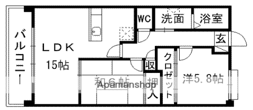 REGALO21(2LDK/4階)の間取り写真
